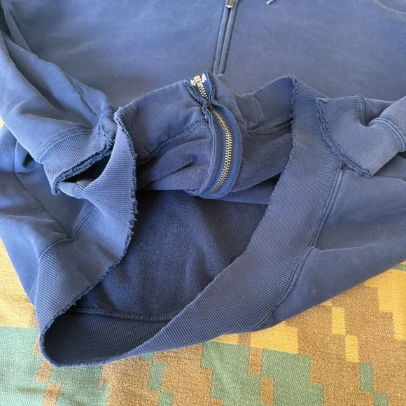 Vintage Carhartt Blue Zip-Up Hoodie Size L - Picture 4 of 7